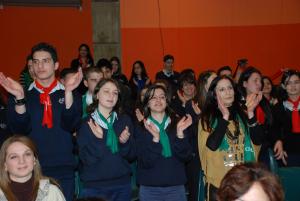 Students clapping after the launch of the film (Photo: Alan Channer)