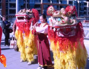 Lion Dancers at the Parliament of the World's Religions, Melbourne, December 2009 (Photo: Mike Lowe)
