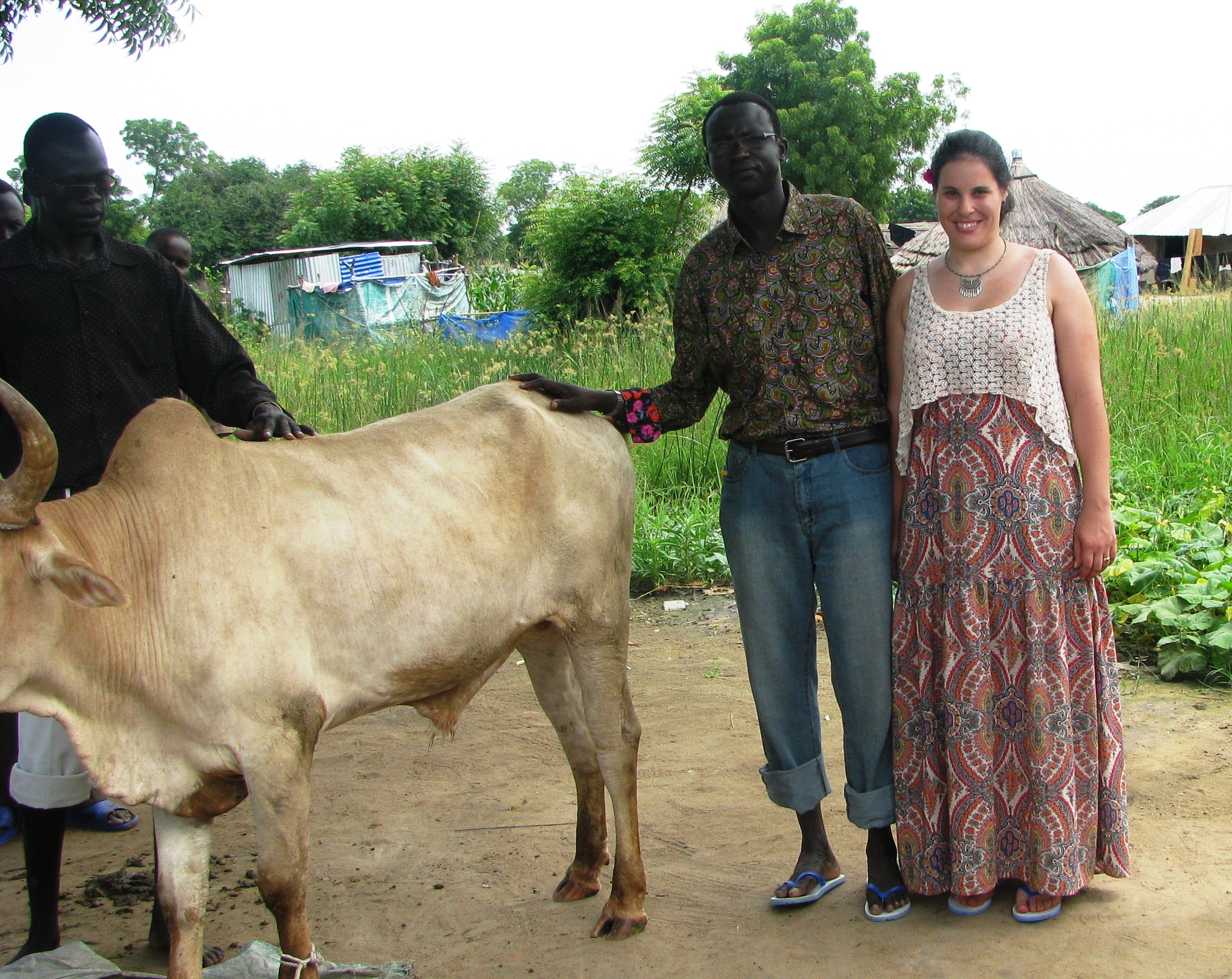 Nyok and Kathryn arriving ‘home’ in Bor, South Sudan 