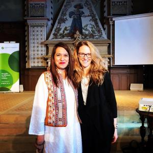 Heather (right) with her roommate at Caux, Saba Gil. Image credit: IofC Switzerland