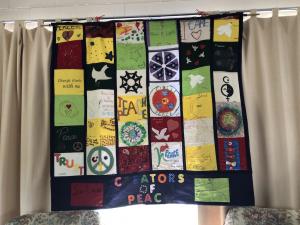 Peace Quilt made by PC participants in rural NSW.Pic by Shoshana Faire