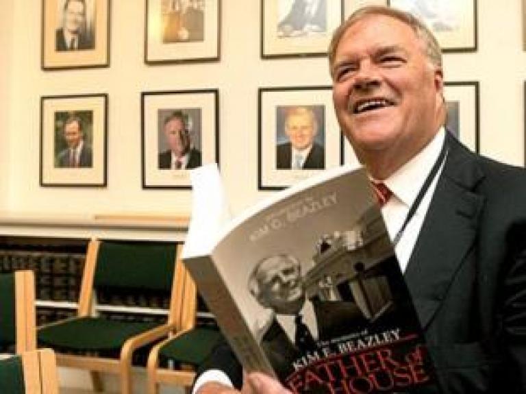 Kim Beazley Jnr at the launch of "Father of the House"