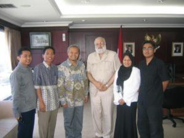 Imam Sajid with Dr Hidayat, a speaker of the House of Representatives of Indonesia 