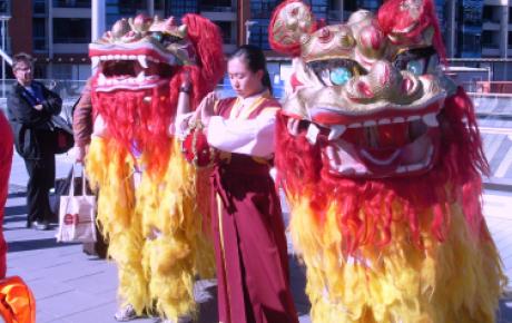Lion Dancers at the Parliament of the World's Religions, Melbourne, December 2009